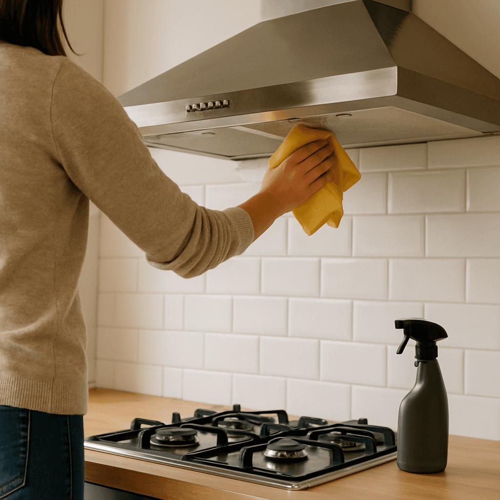 Nettoyer une hotte de cuisine sans la démonter : rapide