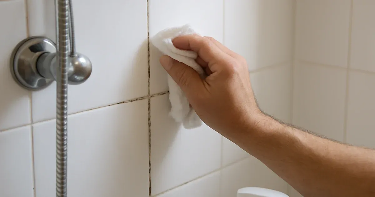 Moisissure sur les joints de douche : protocole en 30 min
