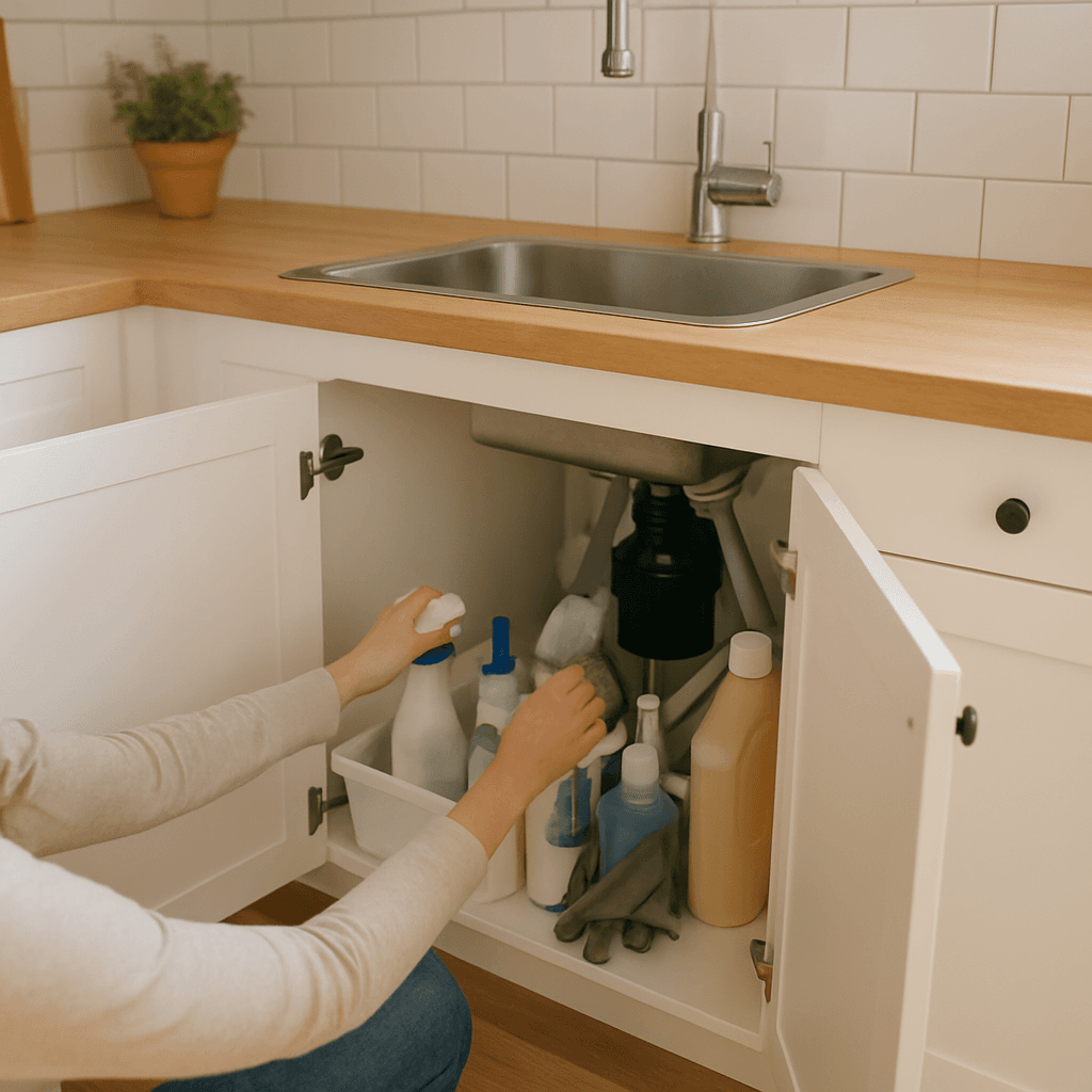 Ranger sous l'évier : méthode anti-bazar en 45 min