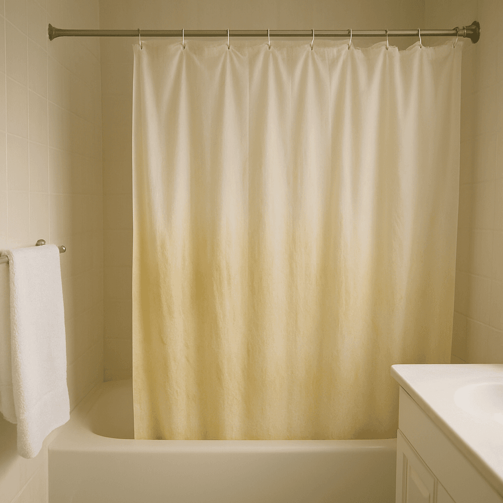 Rideau de douche jauni : 7 astuces pour le blanchir sans l'abîmer