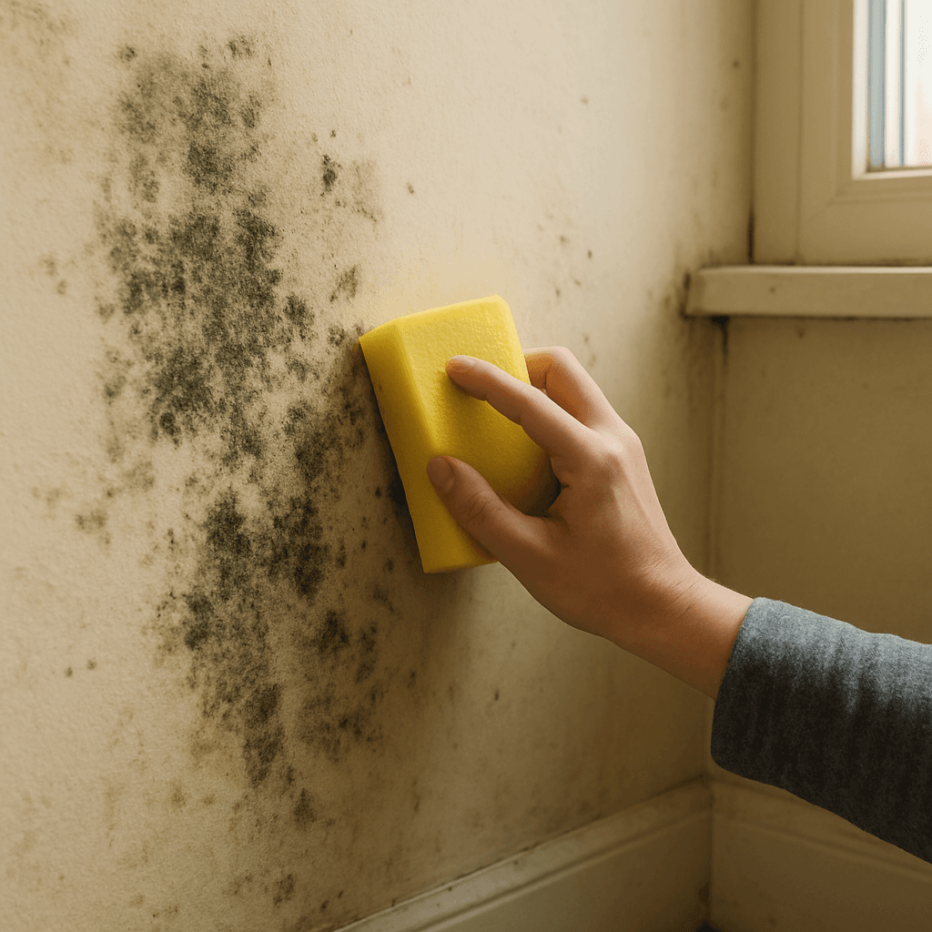 Moisissure sur murs peints : nettoyer sans écailler