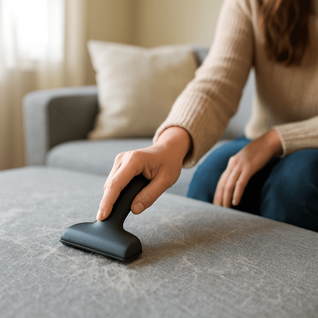 Enlever les poils d'animaux des textiles sans rouleau