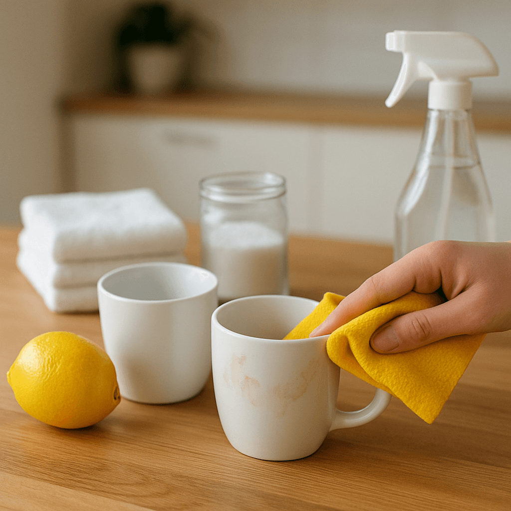 Citron : enlever les taches de thé sur tasses blanches