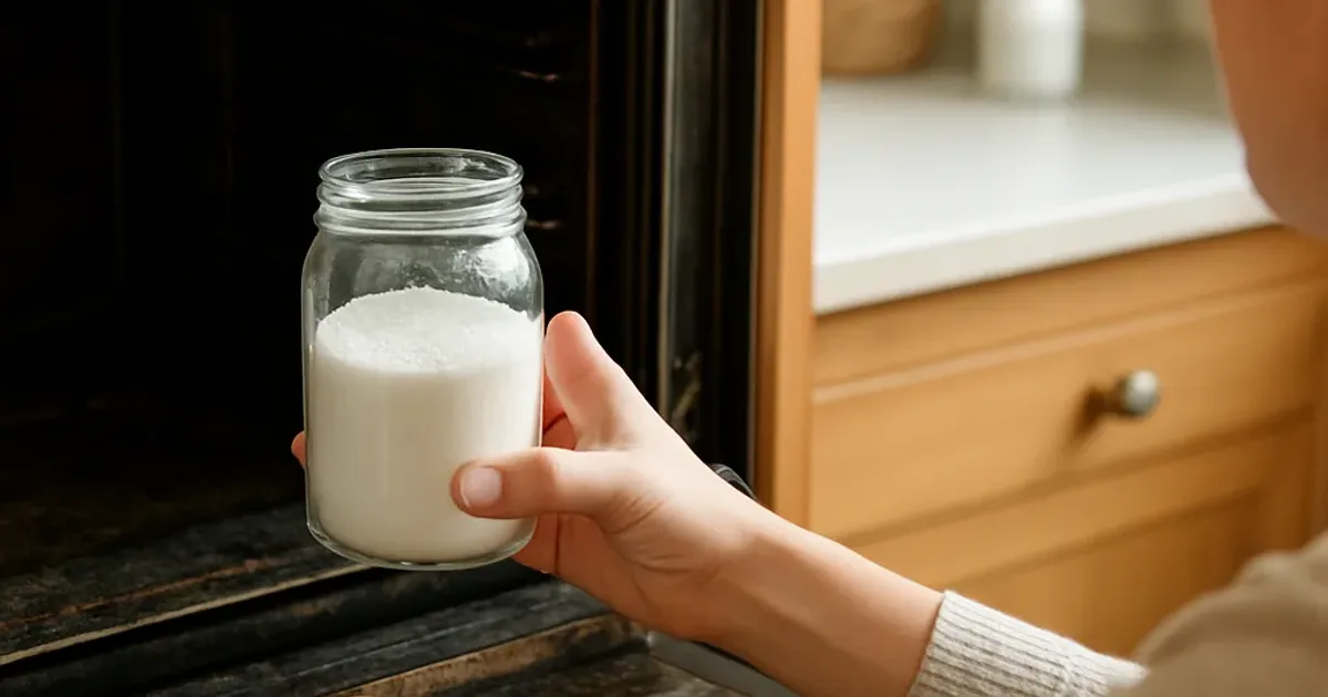 Cristaux de soude : nettoyer une plaque de four très sale