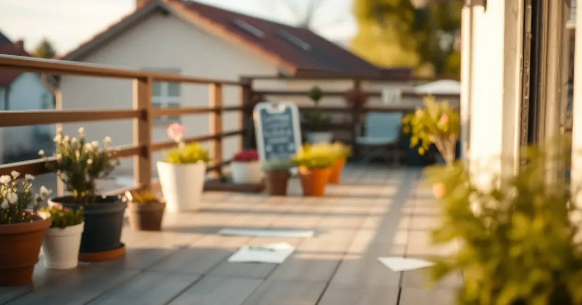 Terrasse en dalles : décrassage au percarbonate sans karcher