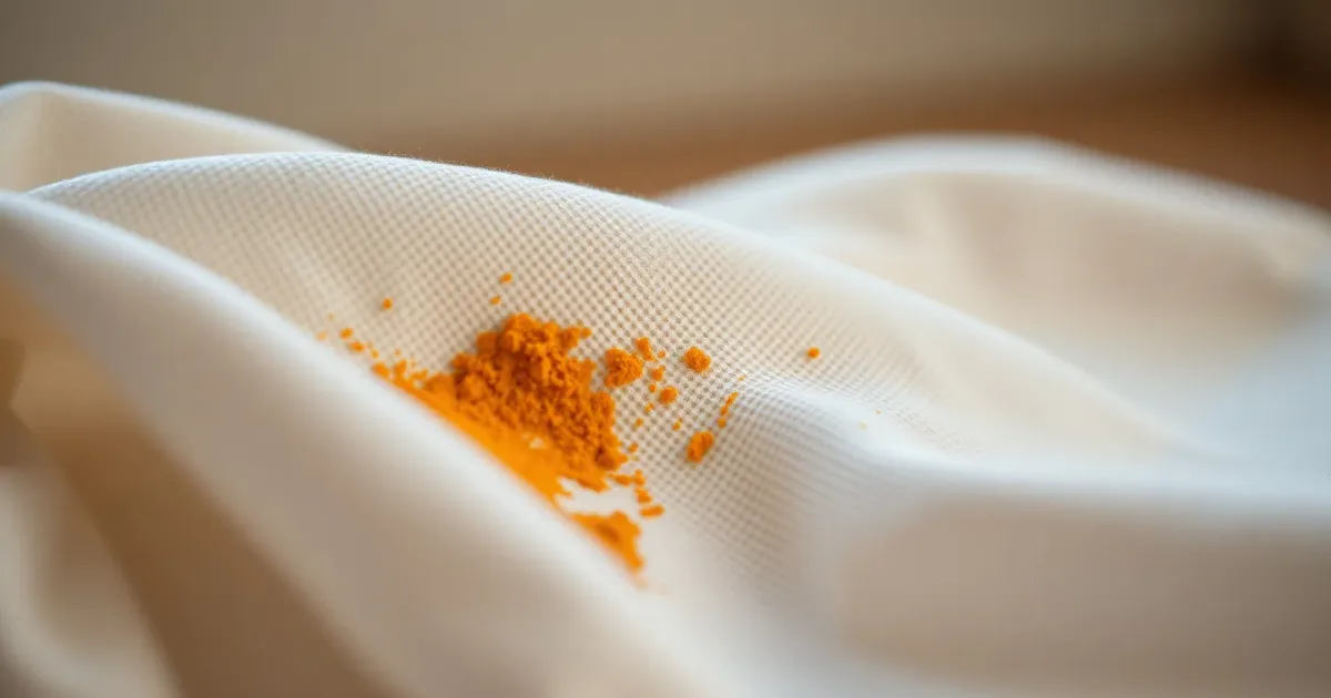 Tache de curcuma sur tissu : mes astuces qui marchent