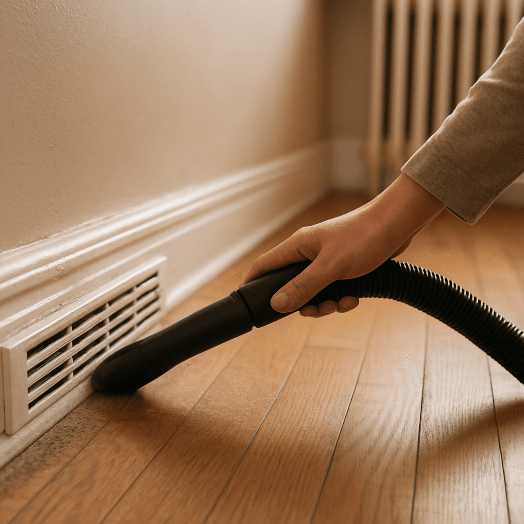 Poussière sur plinthes et radiateurs : nettoyage facile