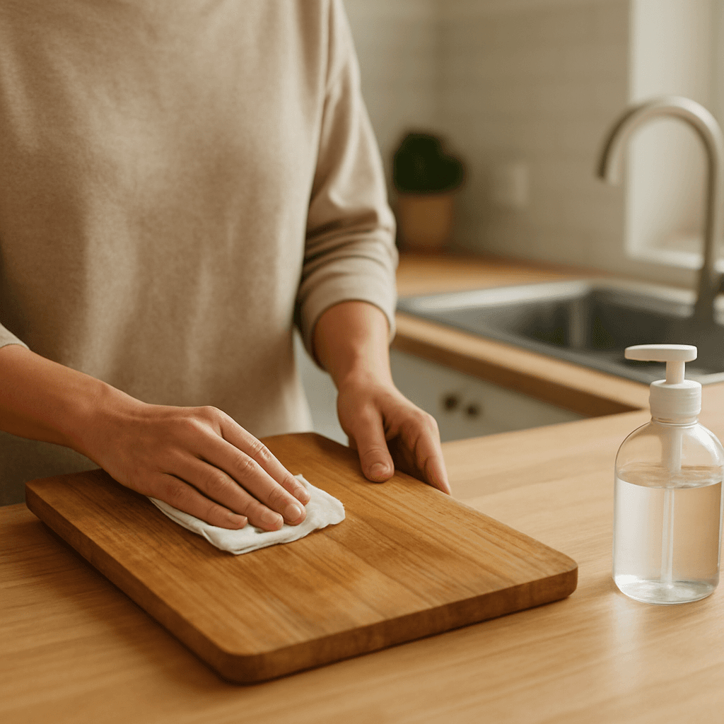 Nettoyer une planche à découper en bois en 15 min
